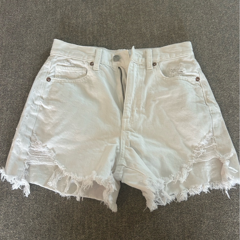 American Eagle White Jean Shorts